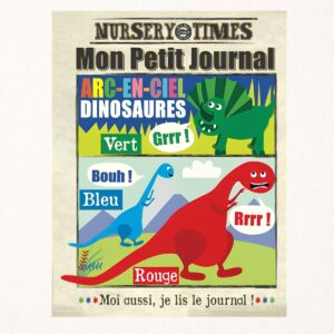 Livre bébé en tissu | Journal Dinosaures 1 Livre bébé en tissus - Journal crinkly Dinosaures - Poppik