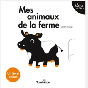 Livre bébé noir et blanc | Mes animaux de la ferme 1 Livre bébé noir et blanc | Mes animaux de la ferme