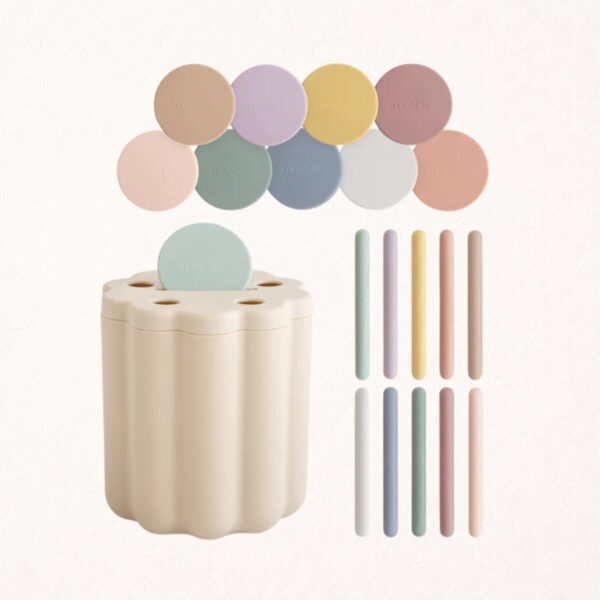 Accueil 2 Boîte de tri bébé Pièces & Tubes colorés - Mushie