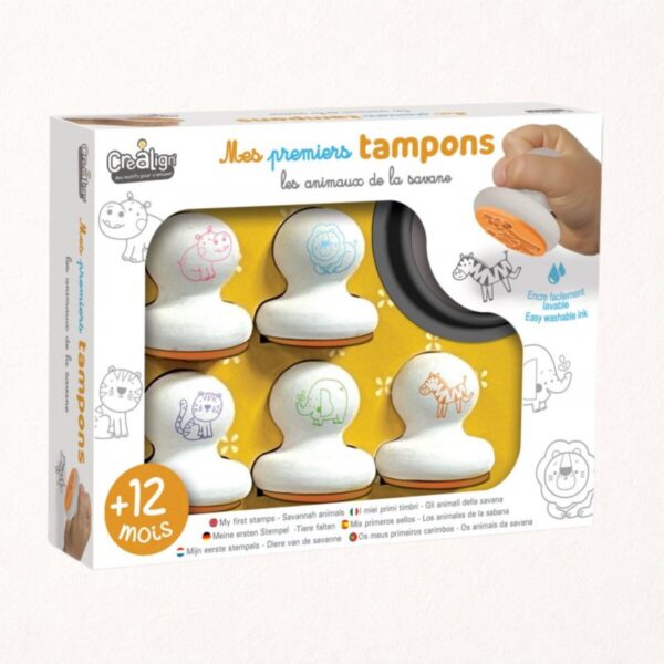 Accueil 21 Mes premiers tampon "animaux de la savane" - Crealign