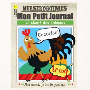 Livre bébé en tissu | Journal Les cris des animaux 1 Livre bébé en tissus - Journal crinkly Cris des animaux - Poppik