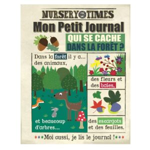Livre bébé en tissu | Journal Dans la forêt 1 Livre bébé en tissus - Journal crinkly Dans la forêt - Poppik
