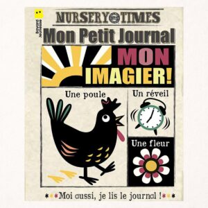 Livre bébé en tissu | Journal Mon imagier noir & blanc 1 Livre bébé en tissus - Journal crinkly Mon imagier noir et blanc - Poppik
