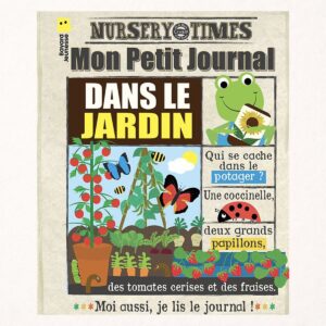 Livre bébé en tissu | Journal Dans le jardin 1 Livre bébé en tissus - Journal crinkly Dans le jardin - Poppik