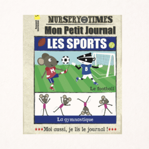Livre bébé journal en tissu | Les sports 1 Livre bébé en tissus - Journal crinkly Les sports - Poppik