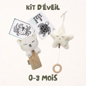 Kit d'éveil | Premières découvertes 1 Kit d'éveil bébé premières découvertes 0-3 mois - coffret cadeau bébé happy nounette