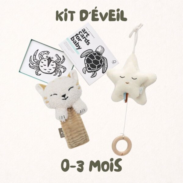Kit d'éveil bébé premières découvertes 0-3 mois - coffret cadeau bébé happy nounette