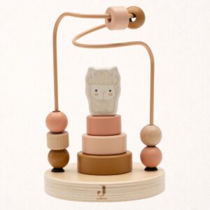 Boulier spirale empilable en bois | Alpaga 1 Boulier spirale empilable en bois Alpaga - Jollein