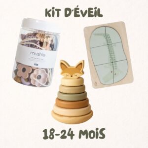 Kit d'éveil | Je construit 1 Kit d'éveil bébé Je construit 18-24 mois - coffret cadeau bébé happy nounette