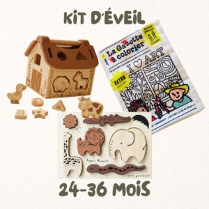 Kit d'éveil | J'imagine 1 Kit d'éveil bébé J'imagine 24-36 mois - coffret cadeau bébé happy nounette