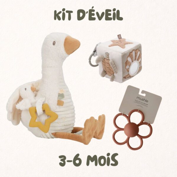 kit d'éveil mes premières manipulations coffret cadeau pour bébé 3 à 6 mois