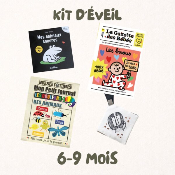 kit d'éveil mes premiers livres coffret cadeau pour bébé 6 à 9 mois