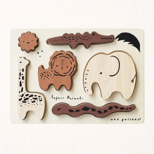 Puzzle en bois contrasté Safari Wee gallery