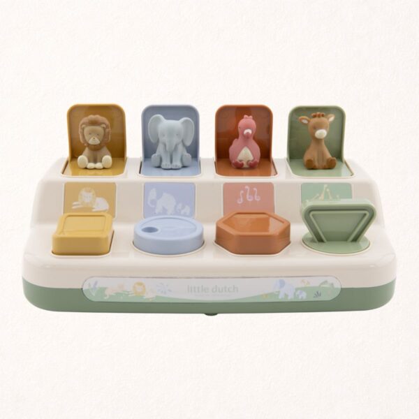 Jeu pop up bébé animaux safarie friends Little dutch