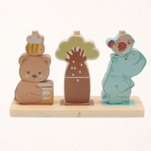 Jouet à empiler en bois | Jollies 1 jouet à empiler en bois bébé Jollies - Jollein