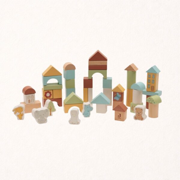 set de 50 blocs en bois bébé Jollies - Jollein